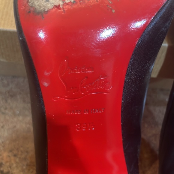 Christian Louboutin, size 9.5 / 39.5, black leather shoe 100% Authentic!!! - Picture 8 of 9